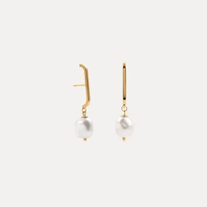 Best Sale STILNEST Pearl Baroque High Bar Ohrhänger