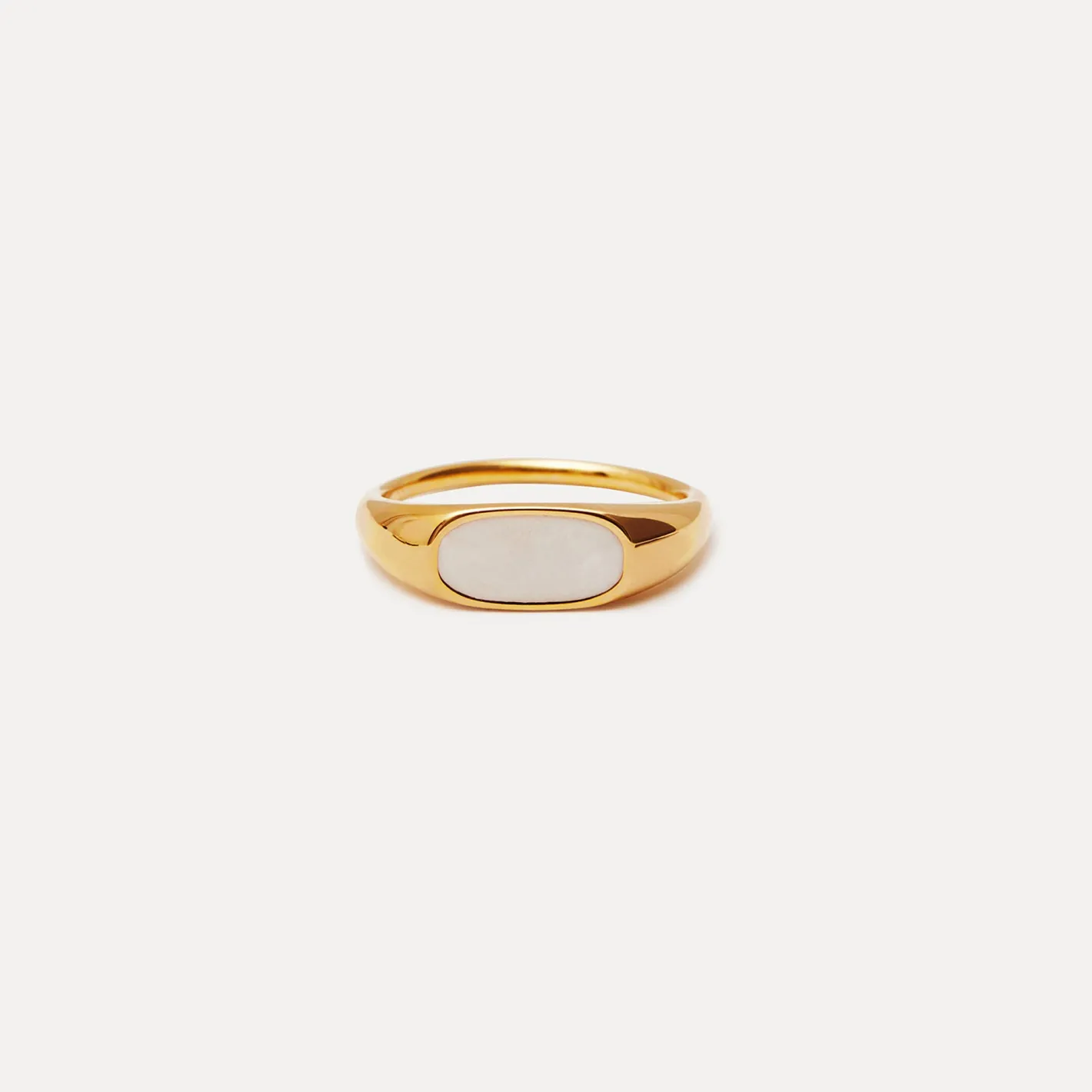Fashion STILNEST Perlenweiß Enamel Bombé Bold Ring