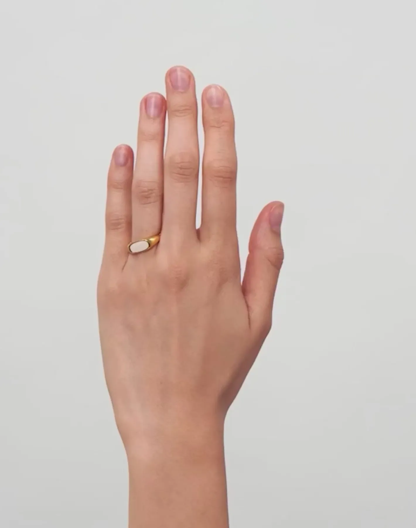Fashion STILNEST Perlenweiß Enamel Bombé Bold Ring