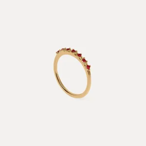 Best Sale STILNEST Red Crystals Color Delight Ring