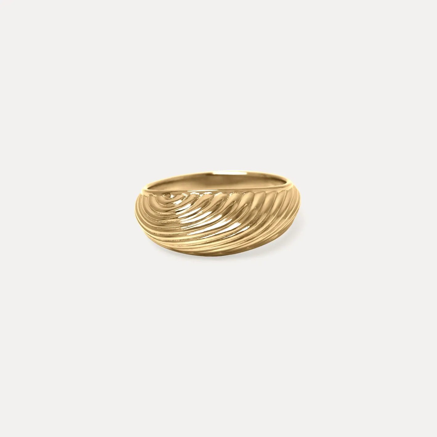 New STILNEST Ribbed Bombé Ring