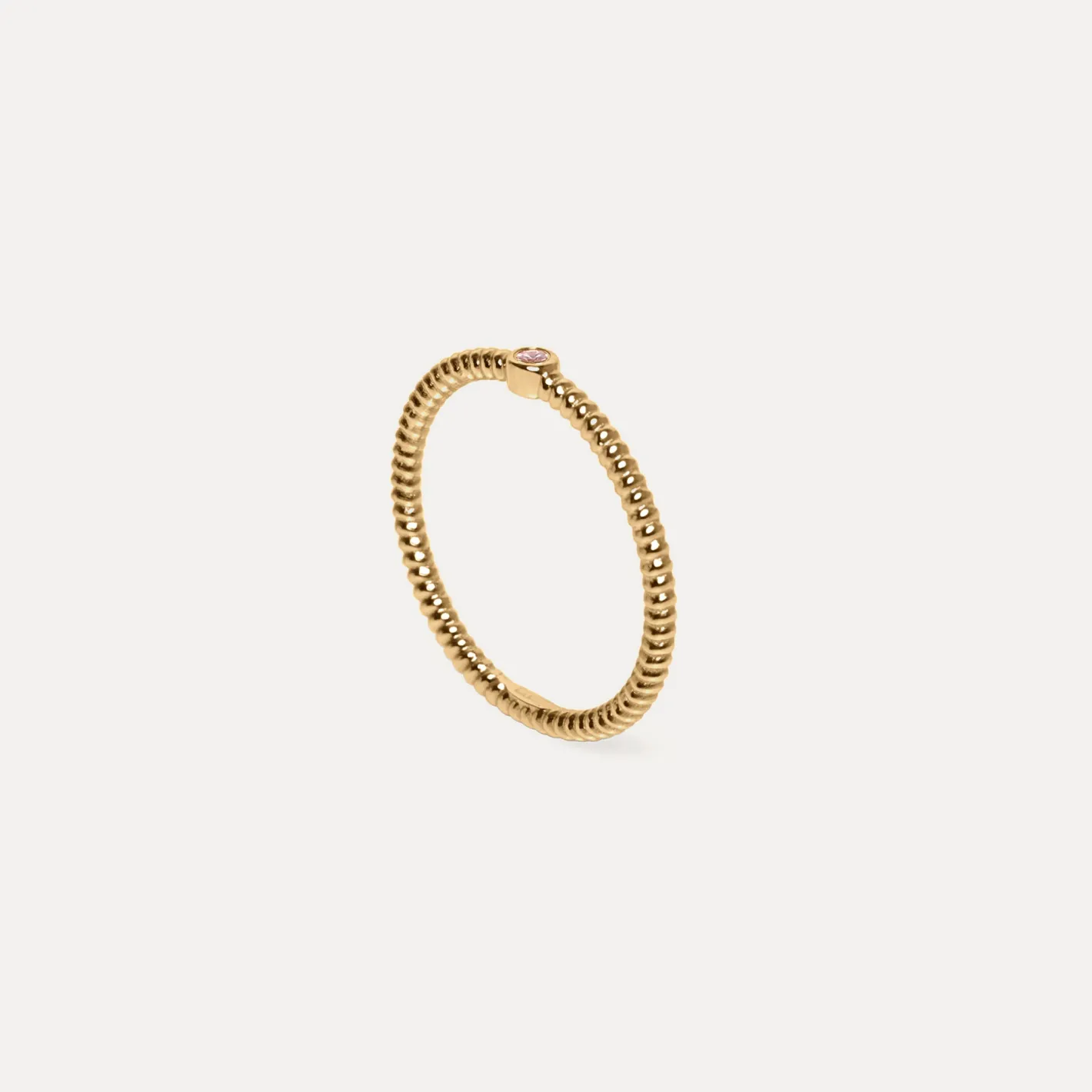 Online STILNEST Rosa Turmalin Snake Tail Solitär Ring