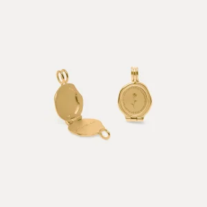 Fashion STILNEST Rose Seal Medaillon Anhänger