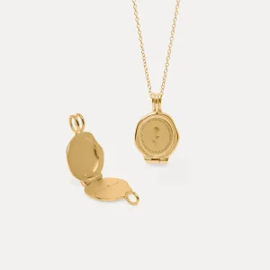 Best Sale STILNEST Rose Seal Medaillon Kette