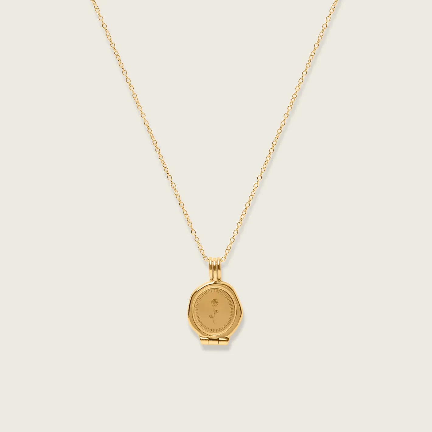 Best Sale STILNEST Rose Seal Medaillon Kette