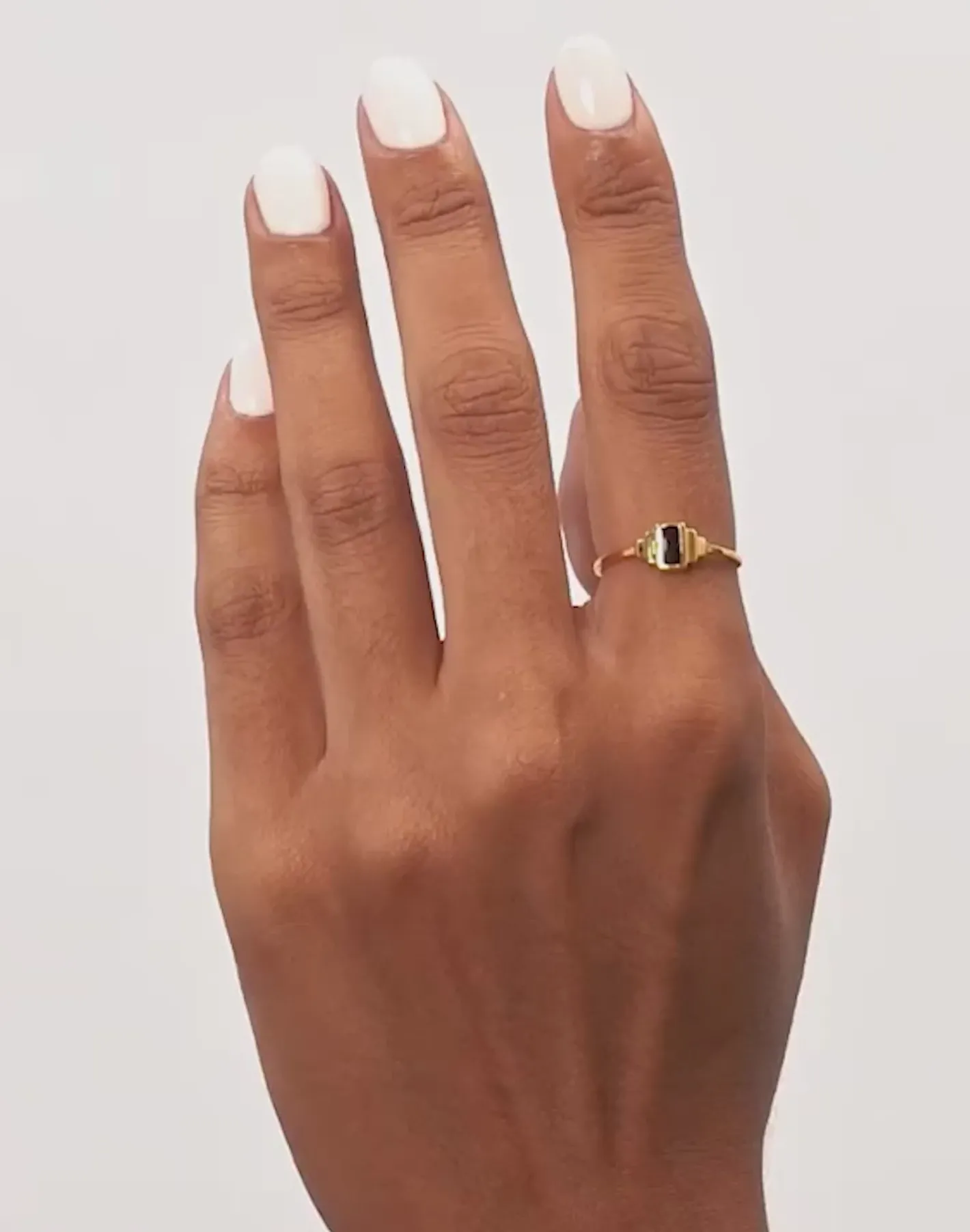 Cheap STILNEST Schwarz Enamel Retro Ring