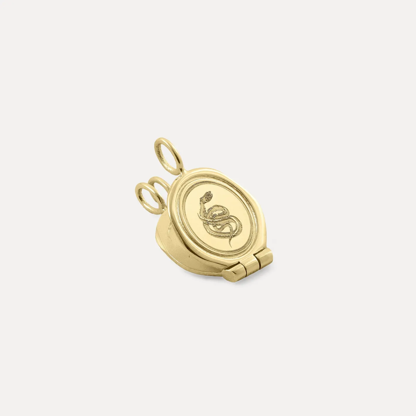 Best Sale STILNEST Snake Seal Medaillon Anhänger | 585 Gold