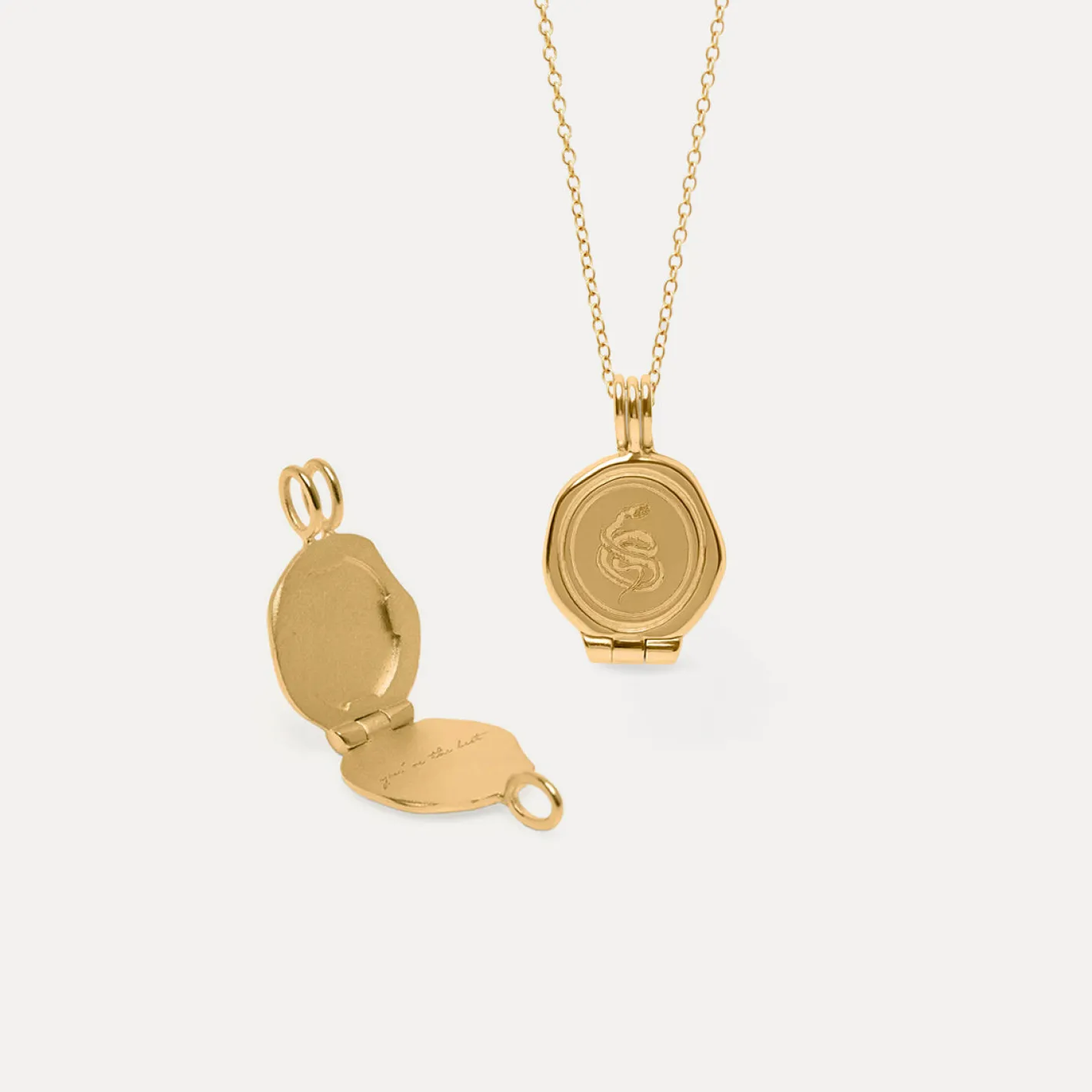 Sale STILNEST Snake Seal Medaillon Kette