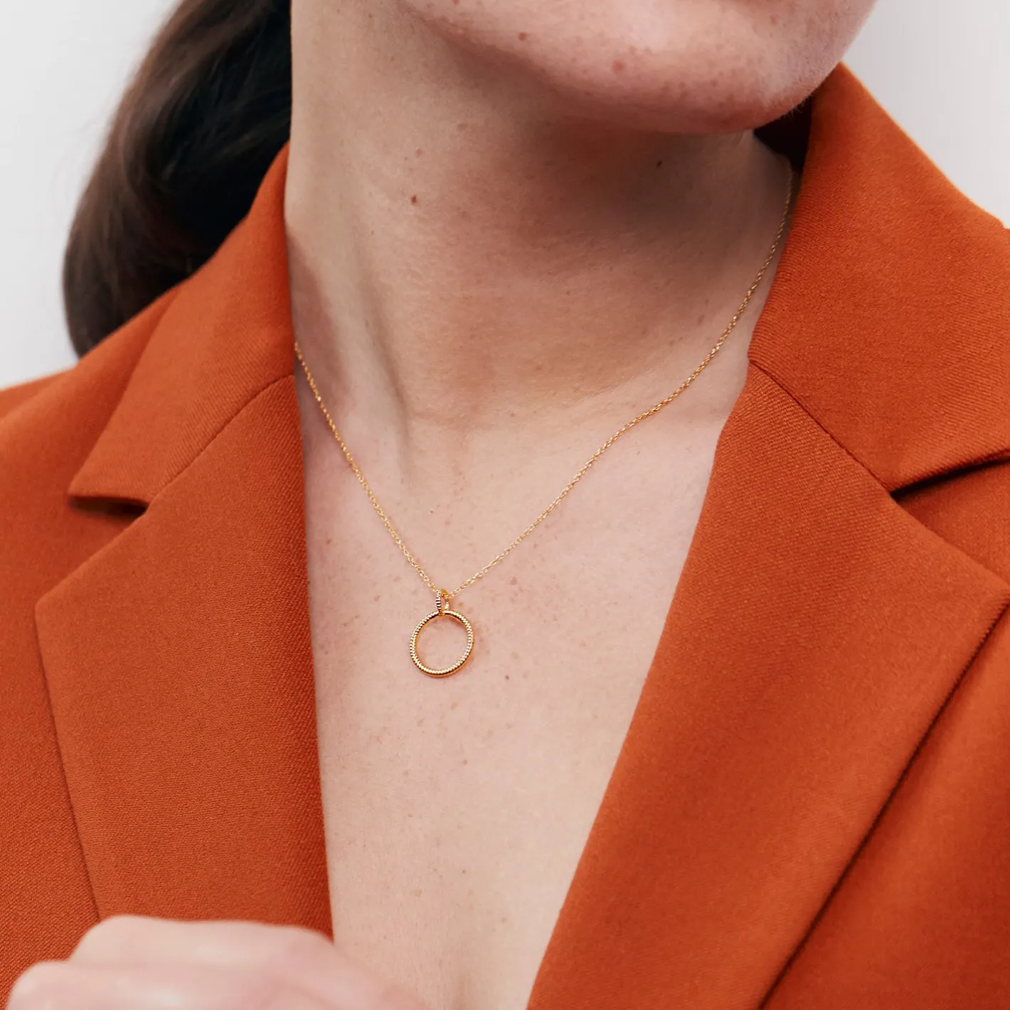 Online STILNEST Snake Tail Circle Kette | 585 Gold