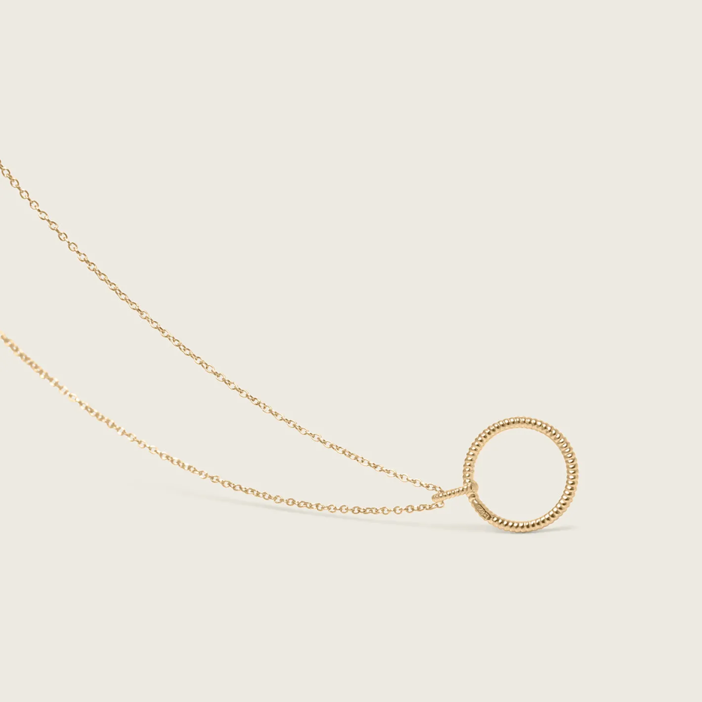 Online STILNEST Snake Tail Circle Kette | 585 Gold