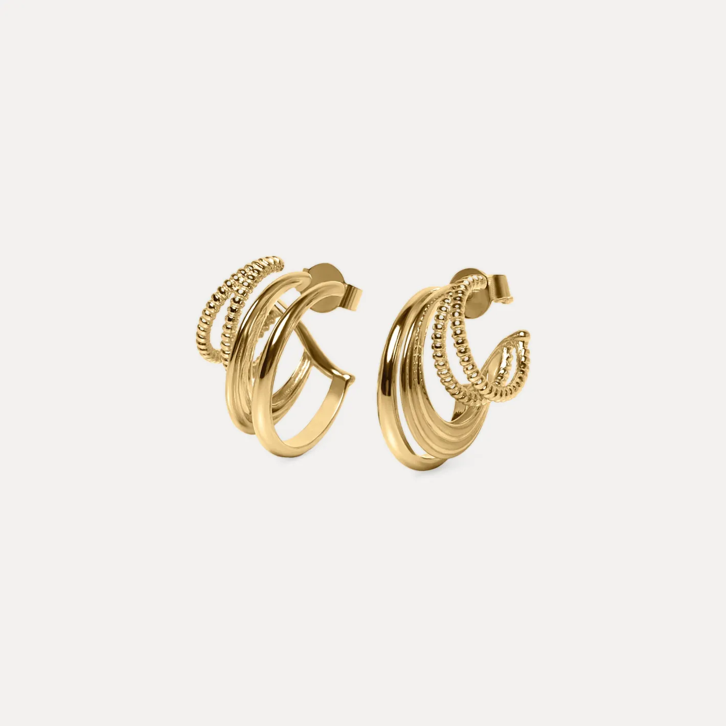 Flash Sale STILNEST Snake Tail Triple Creolen Ohrringe