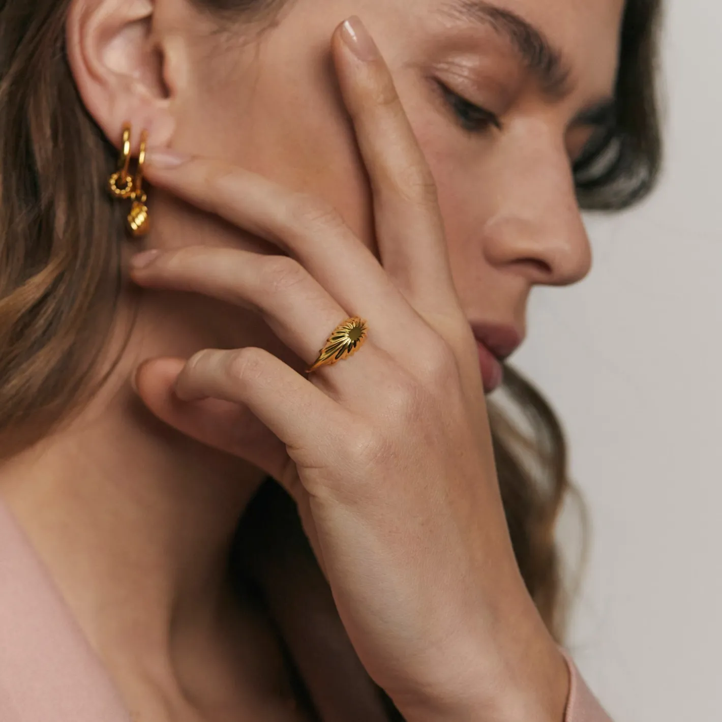 Online STILNEST Solar Bombé Ring | 585 Gold
