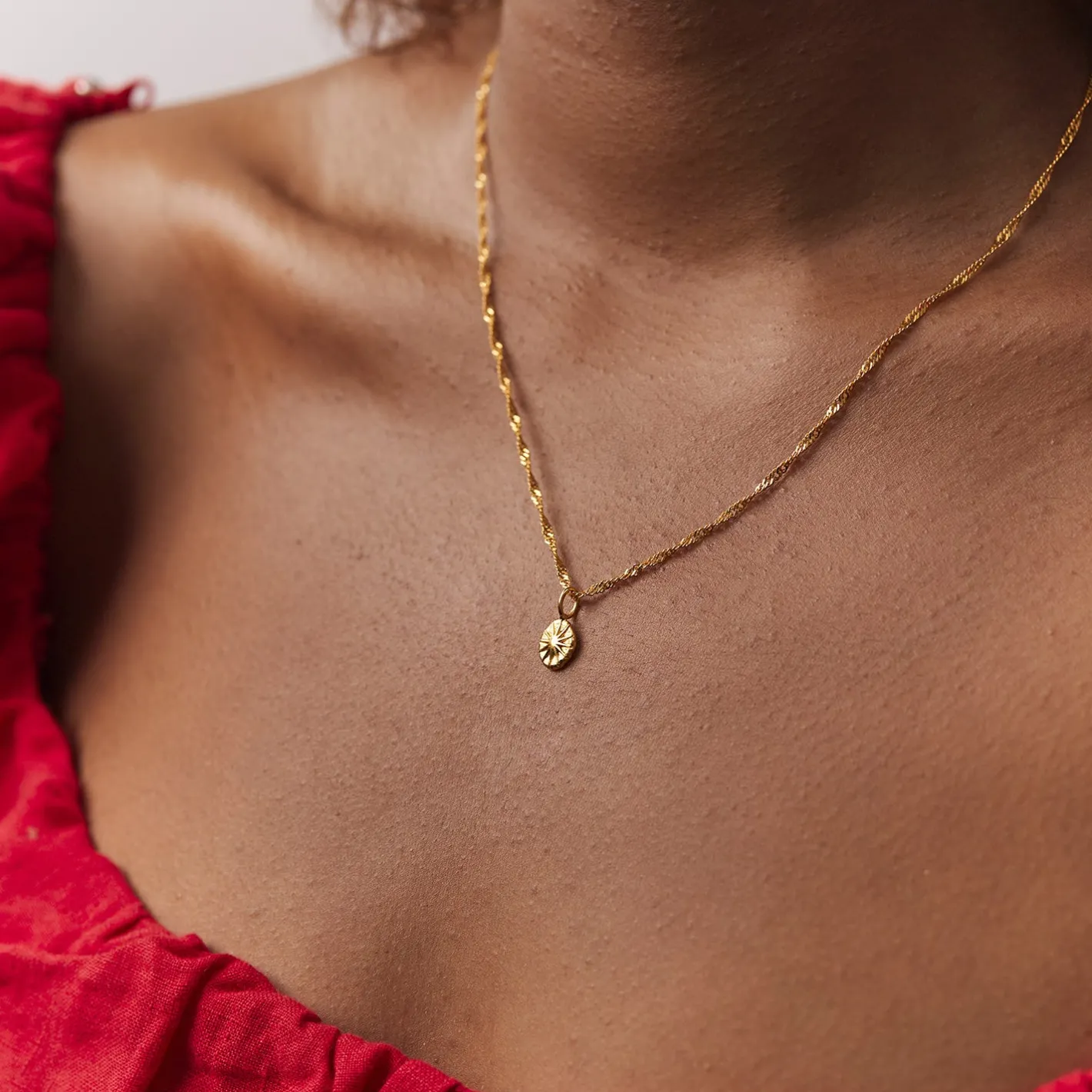 Clearance STILNEST Solar Eclipse Kette | 585 Gold