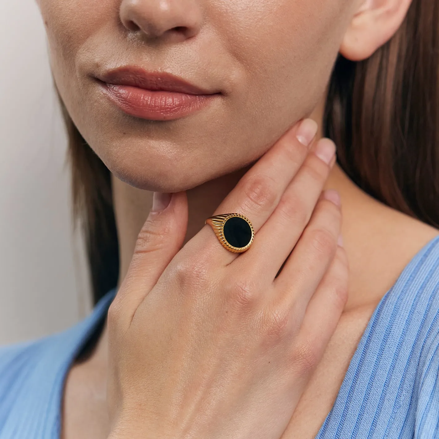 Online STILNEST Solar Spritz Cocktail Ring Schwarz