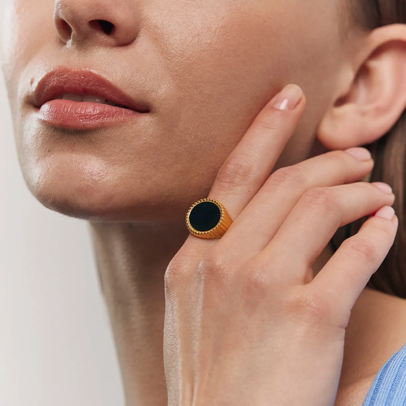 Online STILNEST Solar Spritz Cocktail Ring Schwarz