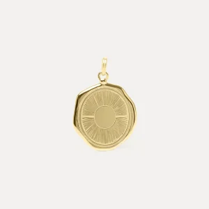 Shop STILNEST Sun Large Seal Anhänger | 585 Gold