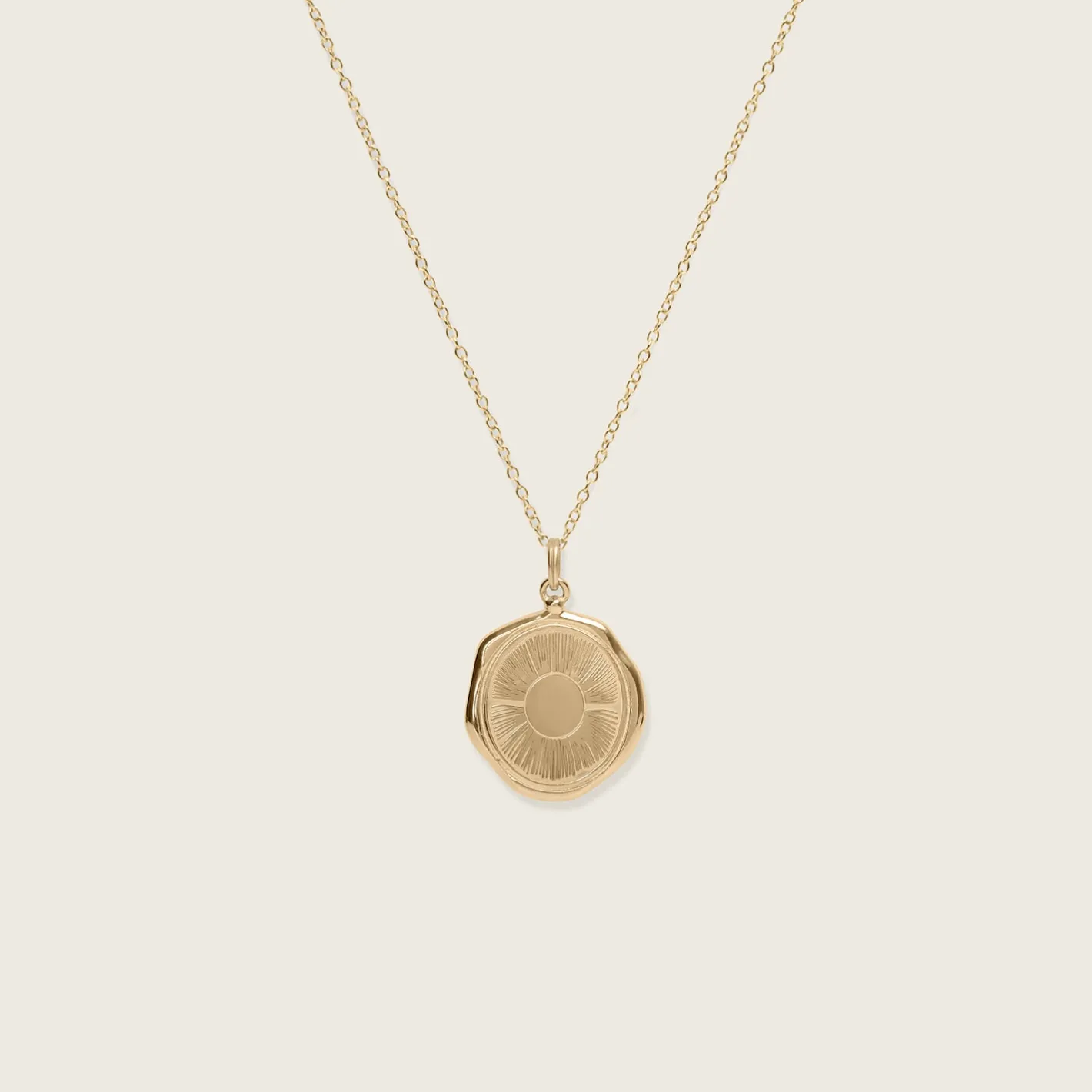 Outlet STILNEST Sun Large Seal Kette | 585 Gold