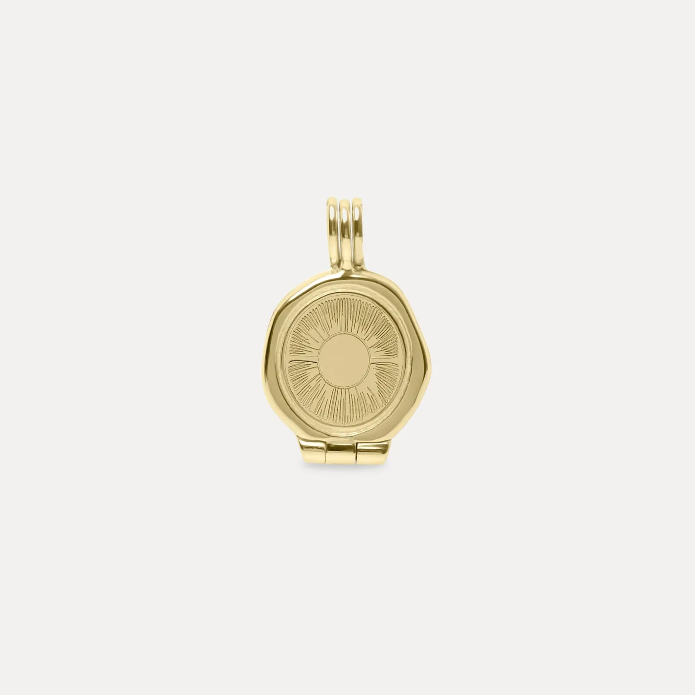 Cheap STILNEST Sun Seal Medaillon Anhänger | 585 Gold
