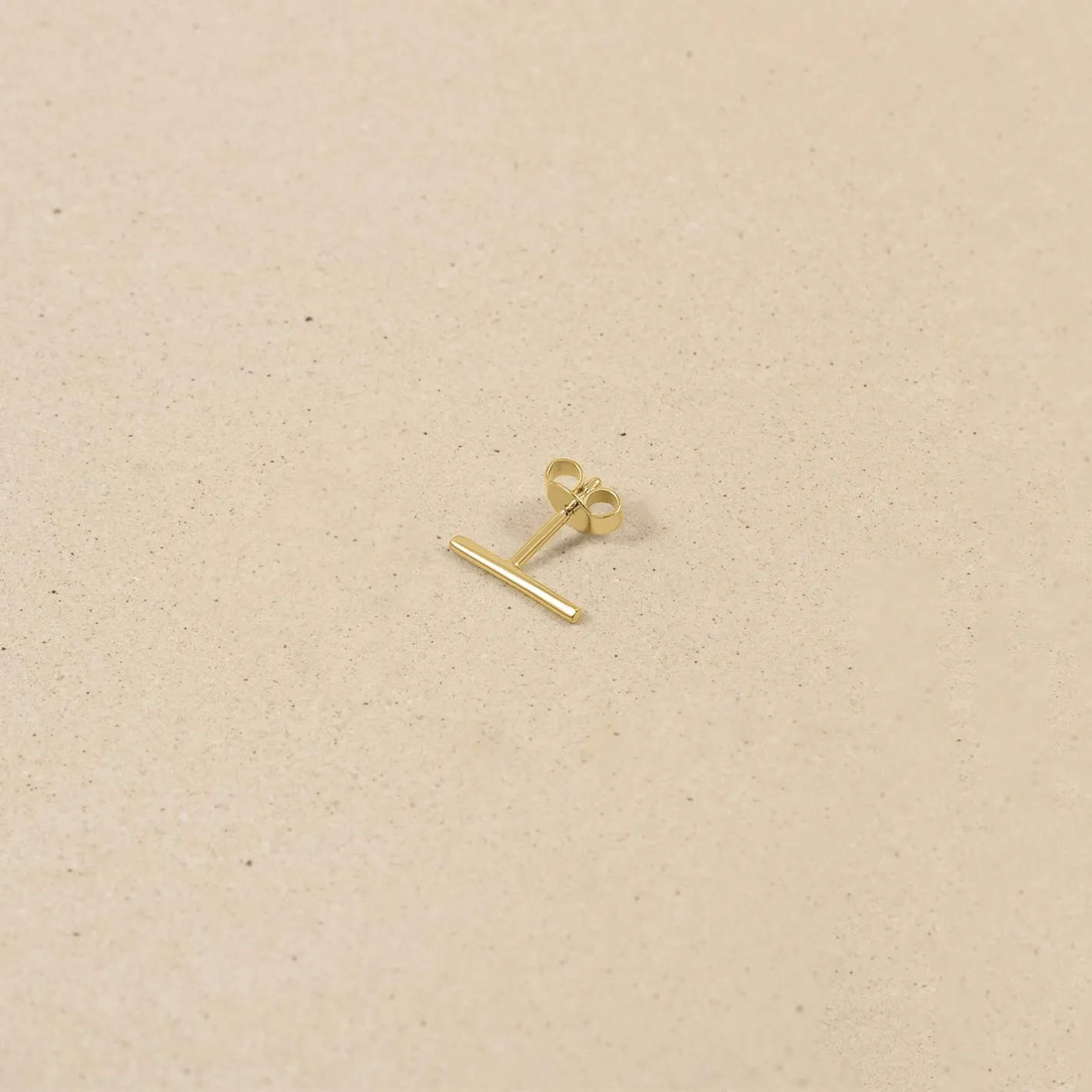 Hot STILNEST Twist Bar Ohrstecker Ohrringe - Single | 585 Gold