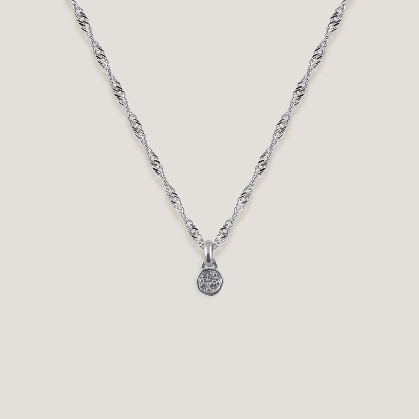 Flash Sale STILNEST Weiße Kristalle Belong Pavé Kette
