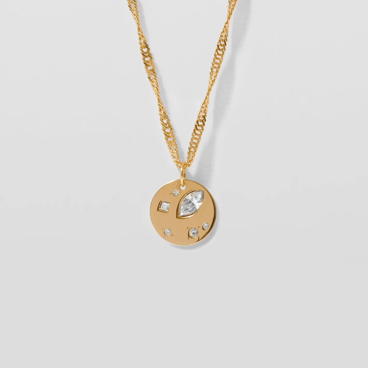 Best Sale STILNEST Weiße Kristalle Myriad Kette