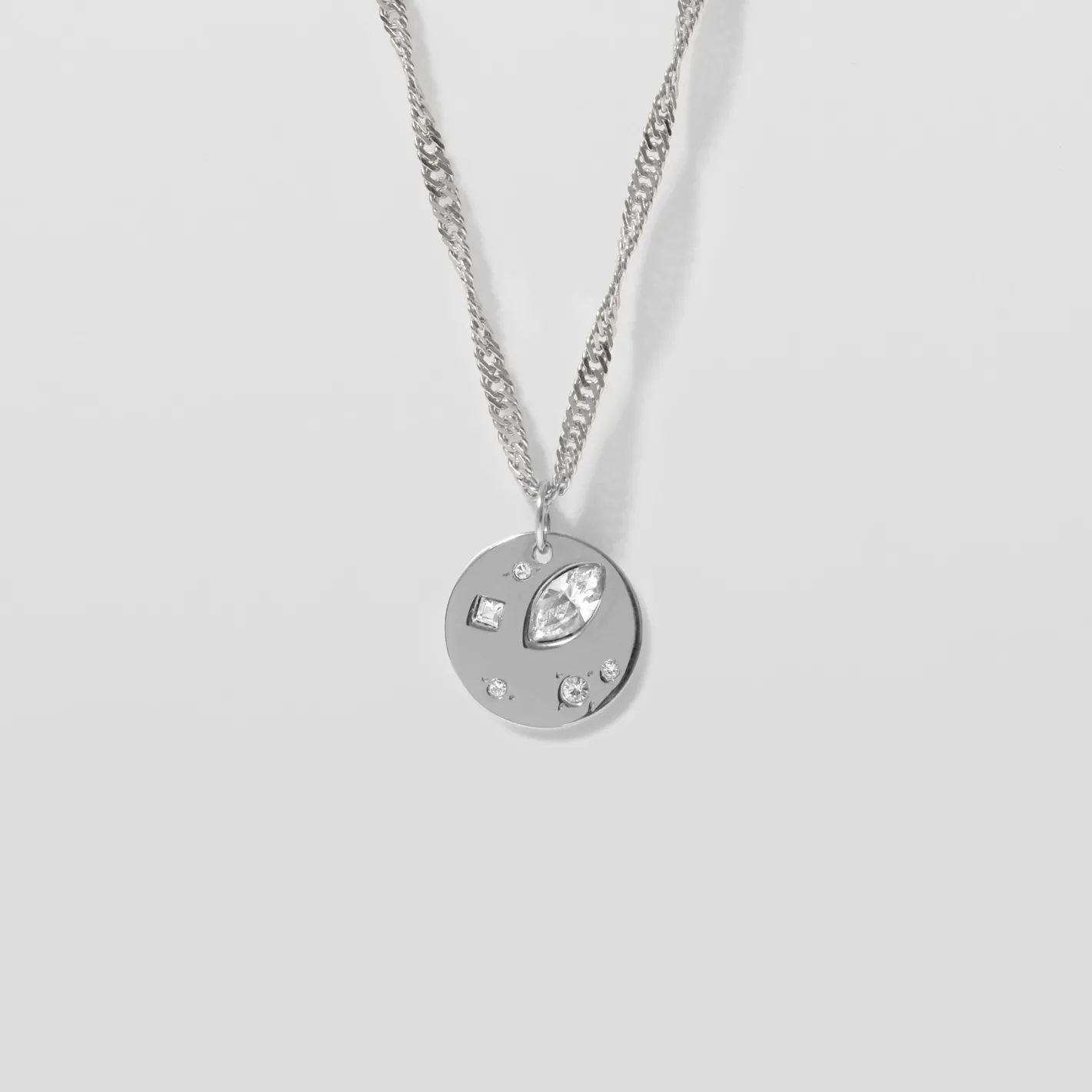 Best Sale STILNEST Weiße Kristalle Myriad Kette