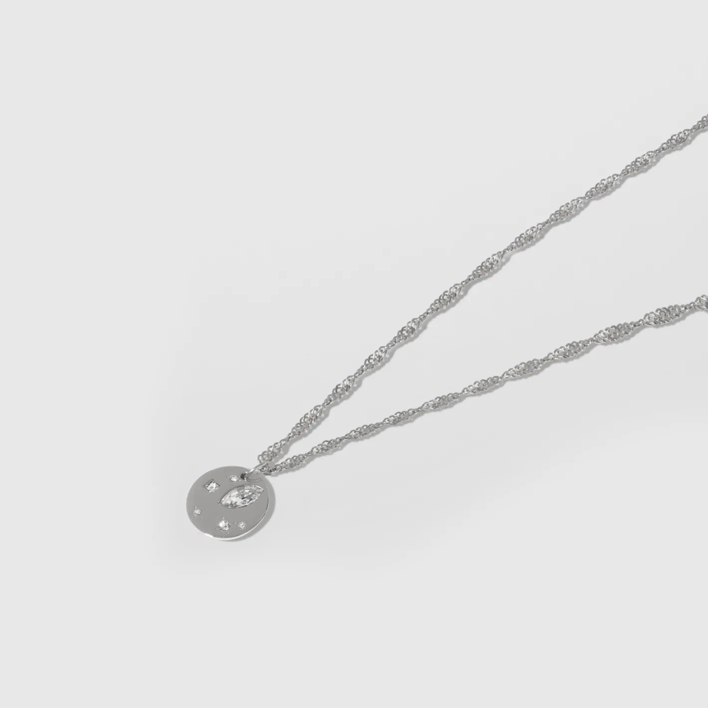 Best Sale STILNEST Weiße Kristalle Myriad Kette