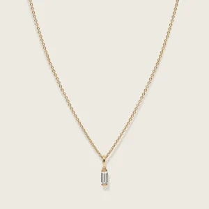 Best Sale STILNEST Weißer Beryll Retro Kette | 585 Gold