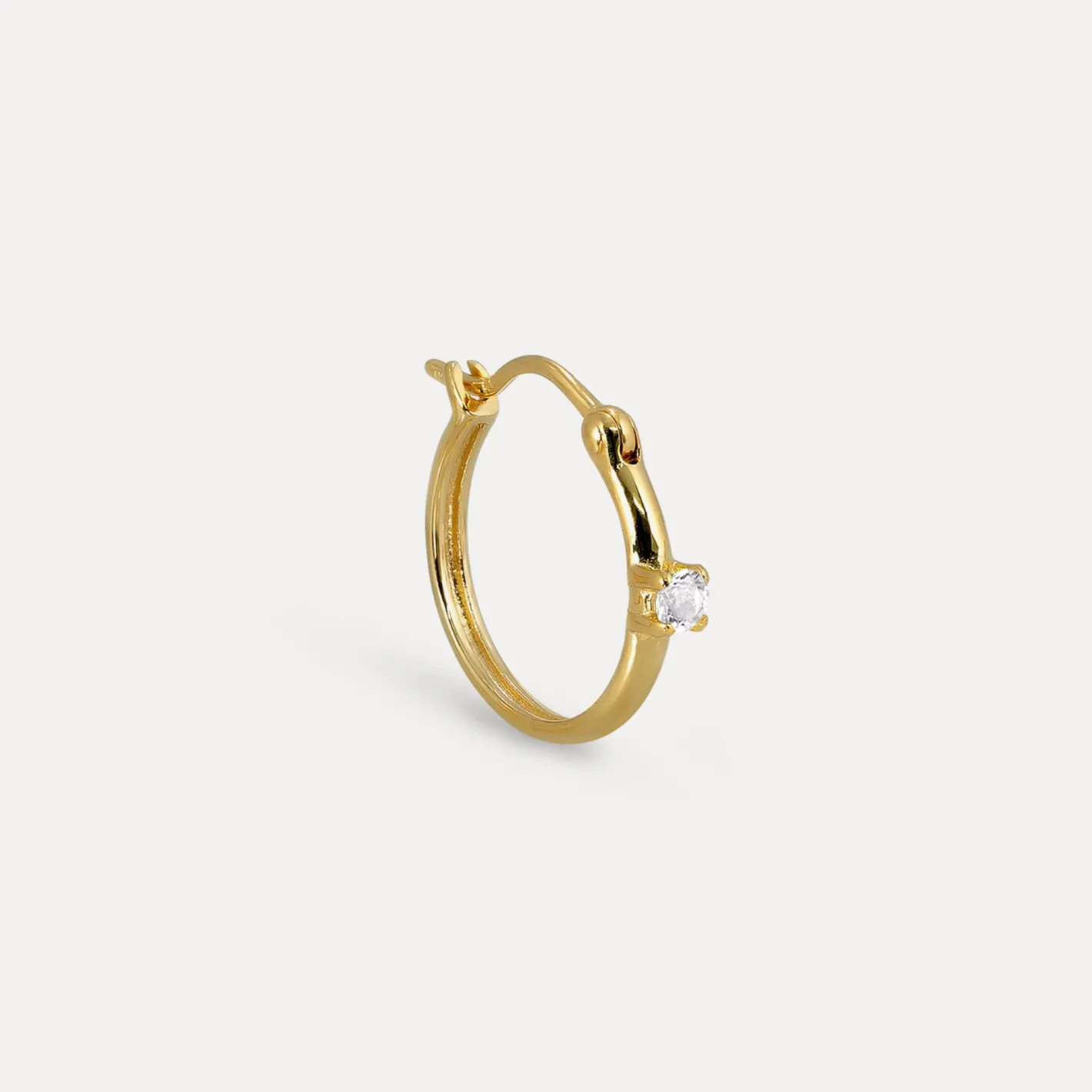 Cheap STILNEST Weißer Saphir Point of Light Creolen Ohrringe - Single