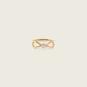 Shop STILNEST Weißer Saphir Textured Engagement Ring | 585 Gold