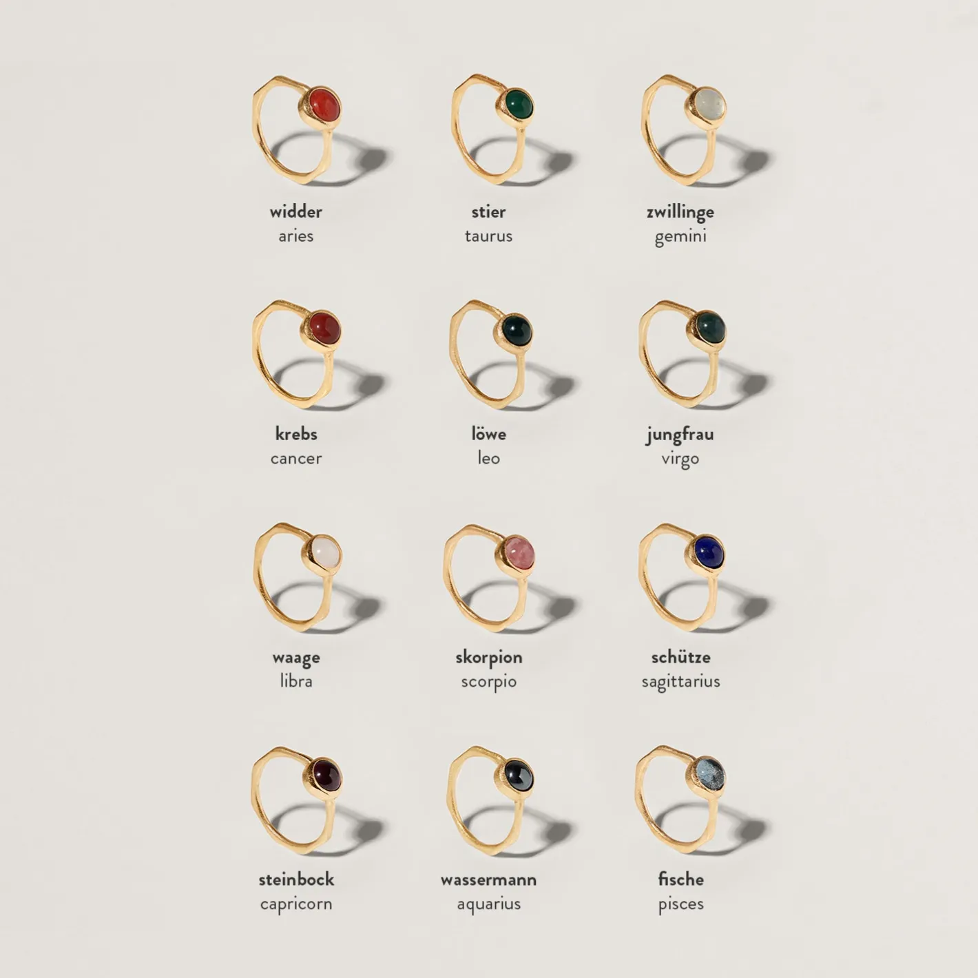 Sale STILNEST Zodiac Birthstone Ring | 585 Gold